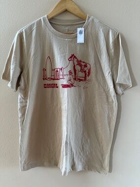 Old Navy Tee with Red Cowboy Horse Graphic